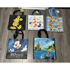 Disney Mickey Mouse Tote Shopping Bag Lot All New 5 Totes Most w Tags